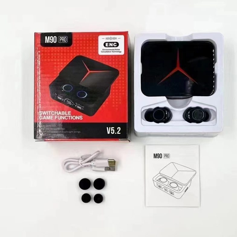 M90 Pro Gaming Earbuds | Bluetooth 5.3 Wireless Earphones with ENC Noise Reduction