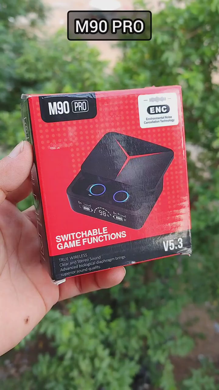 M90 Pro Gaming Earbuds | Bluetooth 5.3 Wireless Earphones with ENC Noise Reduction